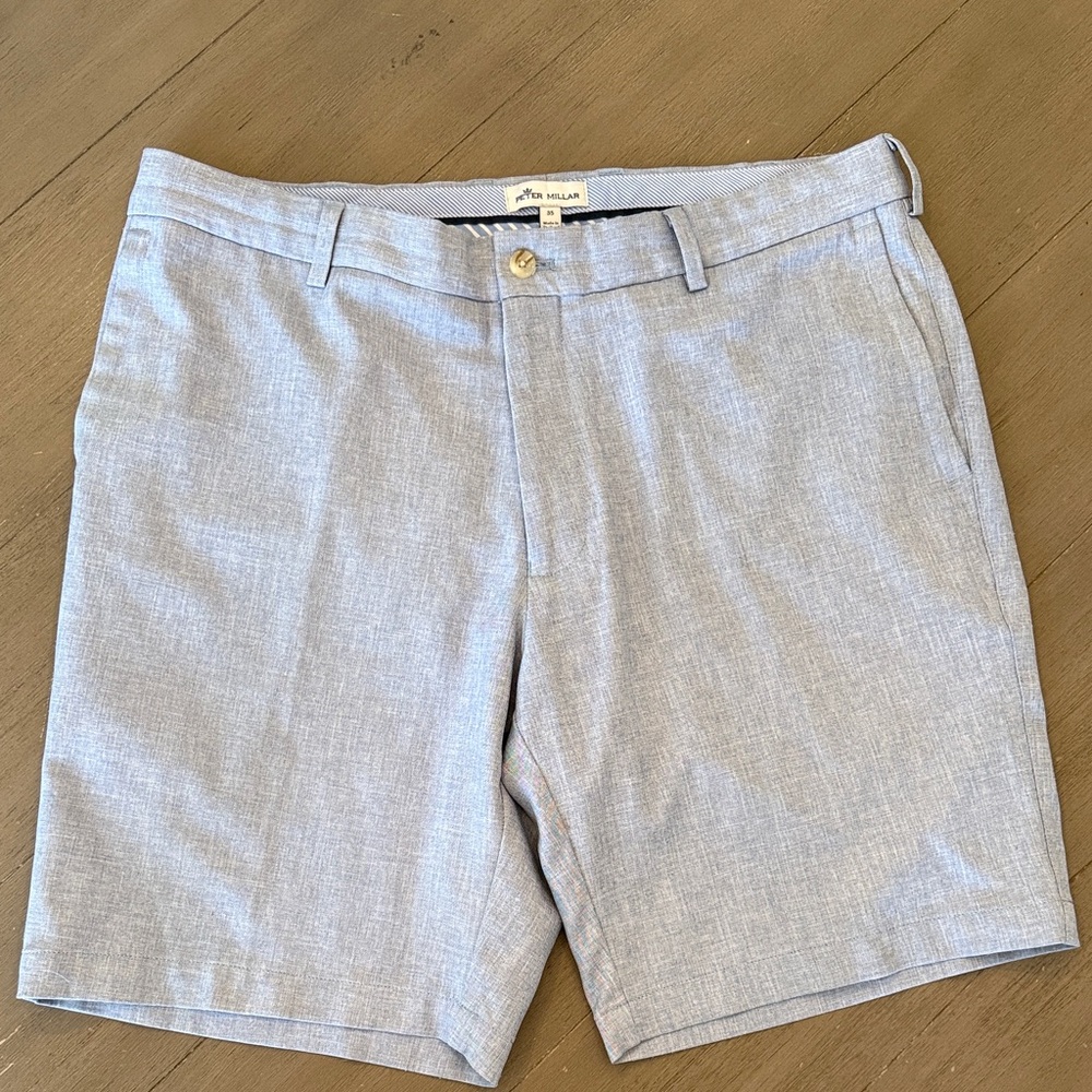 Peter Millar Light Blue Flat Front Shorts